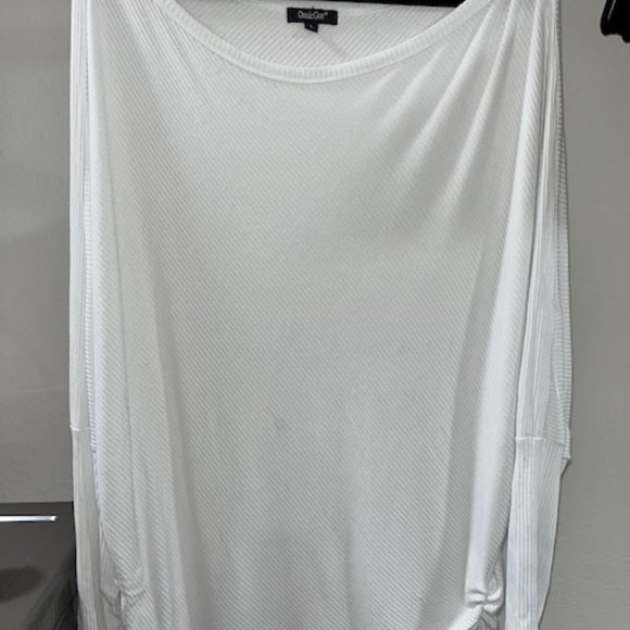 OmicGot Women's Off The Shoulder Long Sleeve Pullover Knit Slouchy Sweater - Picture 3 of 3